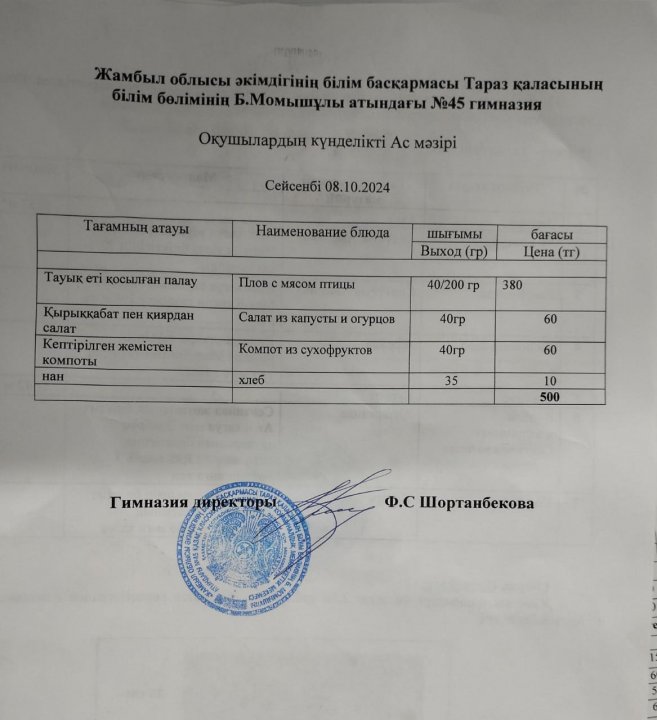 Ас мәзірі