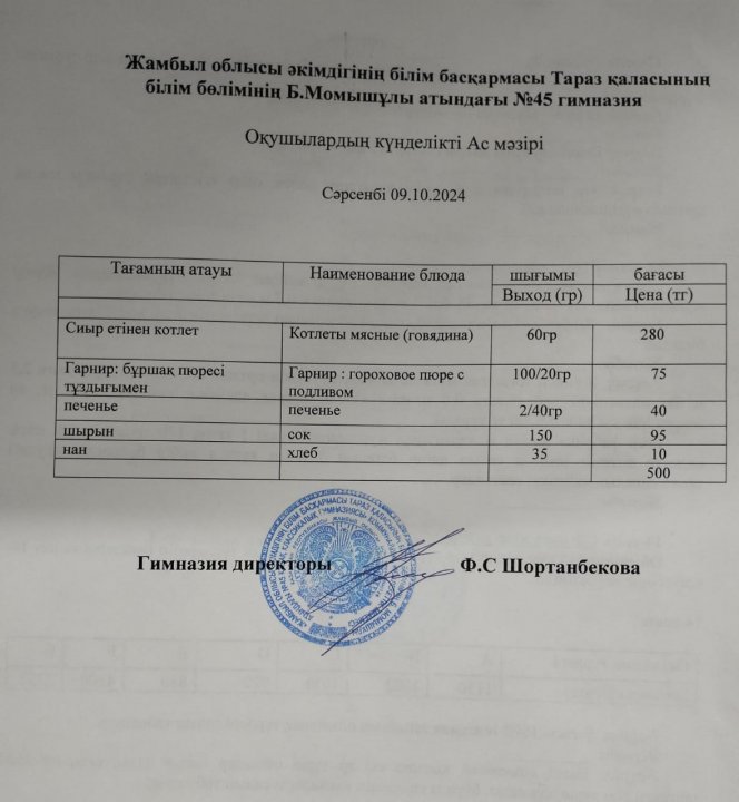 Ас мәзірі