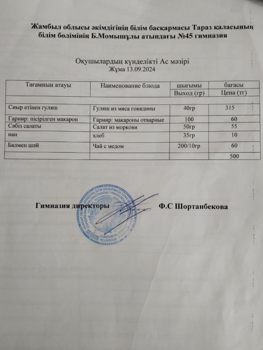 Ас мәзірі
