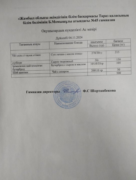 Ас мәзірі
