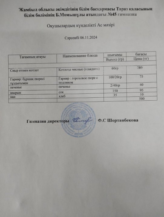 Ас мәзірі