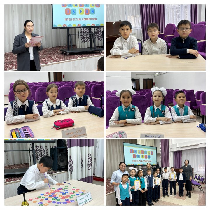 3-сыныптар арасында “English is fun” интеллектуалды сайысы өткізілді