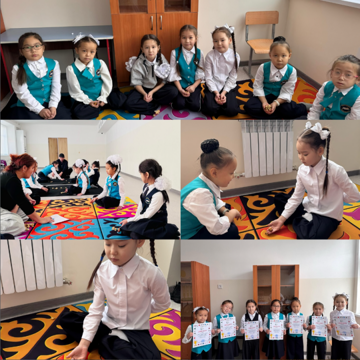 2-сынып оқушылары арасында бес асық ойынынан жарыс өтті