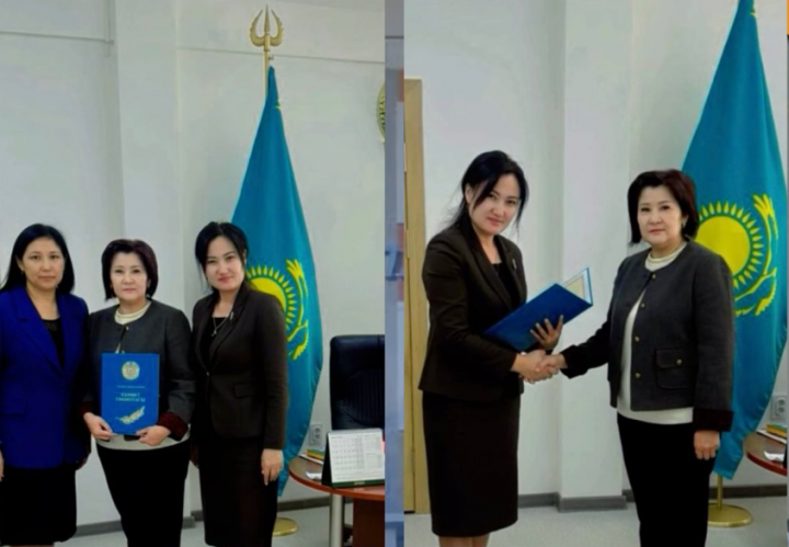 Жамбыл облысының әкімі Е.Қарашөкеевтің Құрмет грамотасымен марапатталды