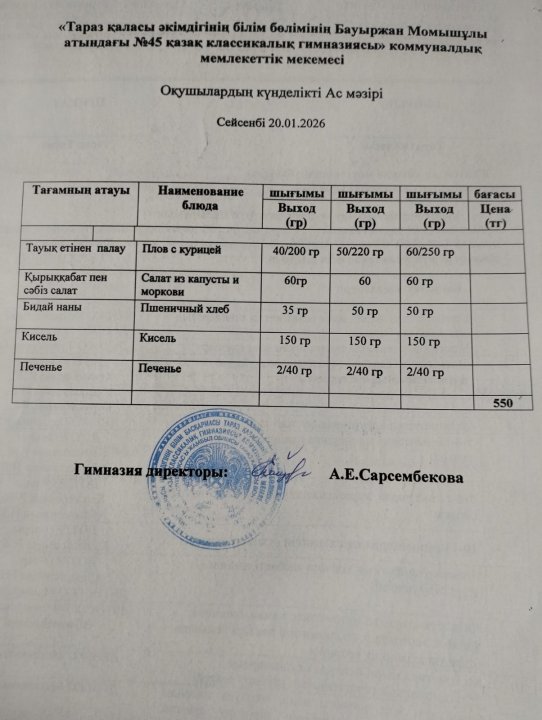 Ас мәзірі